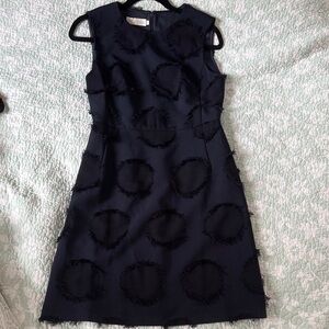 Navy blue Circle Pattern Mini Dress